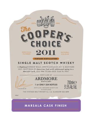Ardmore 2011 10 Years Marsala Cask Cooper's Choice