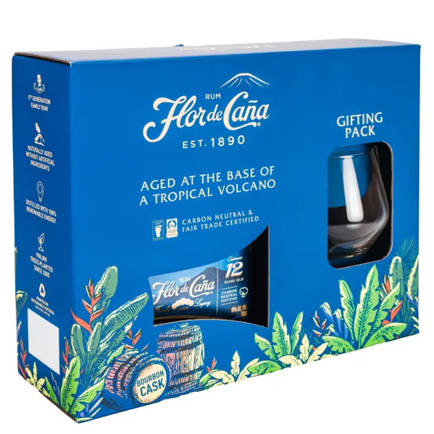 Flor de Cana 12 Years Glass Pack