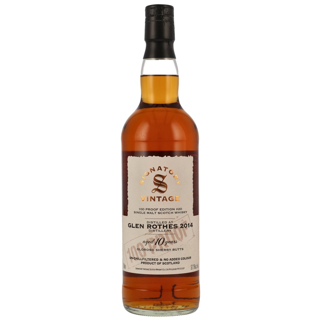 Glenrothes 2014 Signatory 100 Proof
