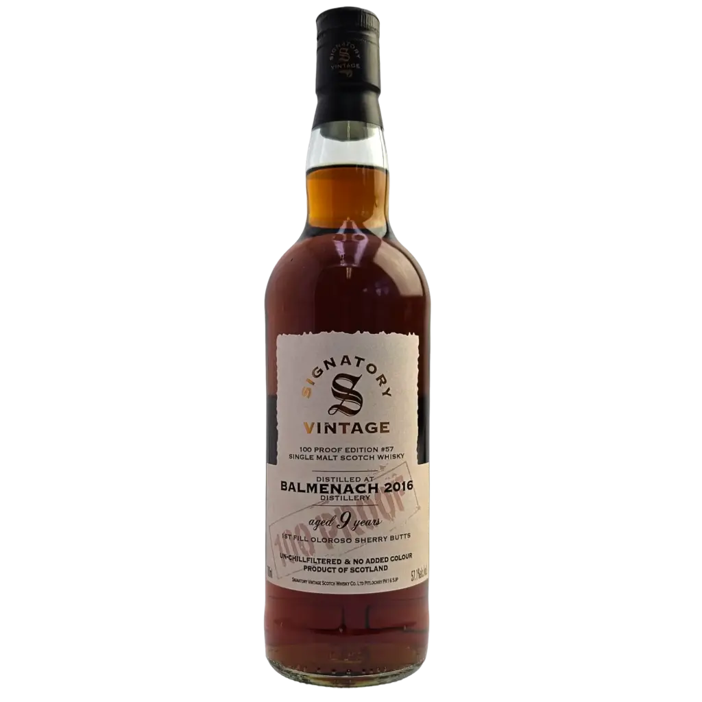 Balmenach 2016 Signatory 100 Proof