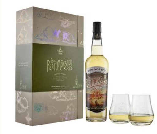 Compass Box Peat Monster Glass Pack