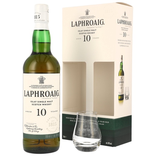 Laphroaig 10 Years & Glass